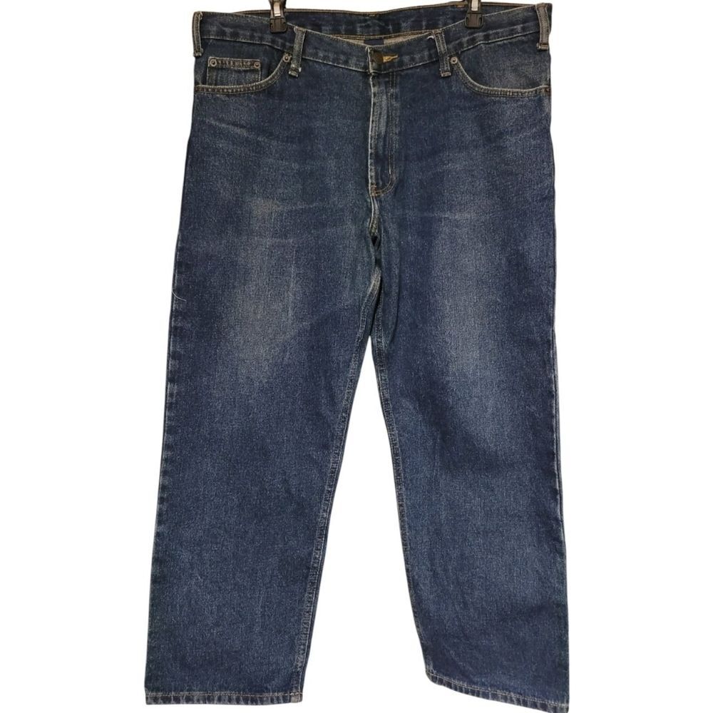 RK Brand Dark Wash Straight Leg Blue Jeans Mens 38x29, 100% Cotton